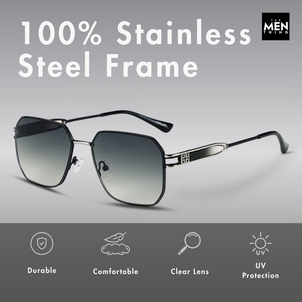 33155 - GRAPHITE LUXE - HD Polarised Sunglasses for Men - UV400 Protection, Stainless Steel Frame