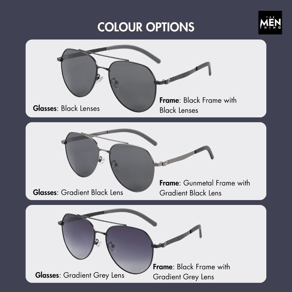 J3332 - MYSTIC ARC - HD Polarised Sunglasses for Men - UV400 Protection, Stainless Steel Frame - Black Lens