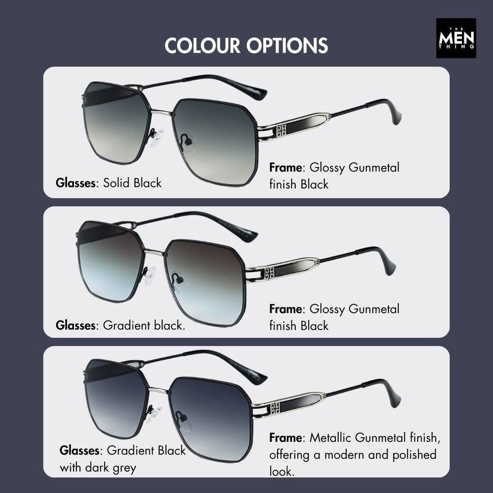 33155 - GRAPHITE LUXE - HD Polarised Sunglasses for Men - UV400 Protection, Stainless Steel Frame