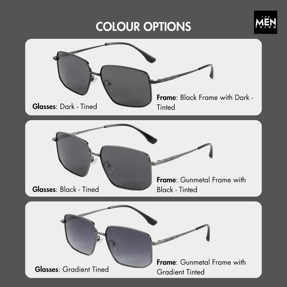 J3292 - OBLIVION SHADE - HD Polarised Sunglasses for Men - UV400 Protection, Stainless Steel Frame - Black Tinted