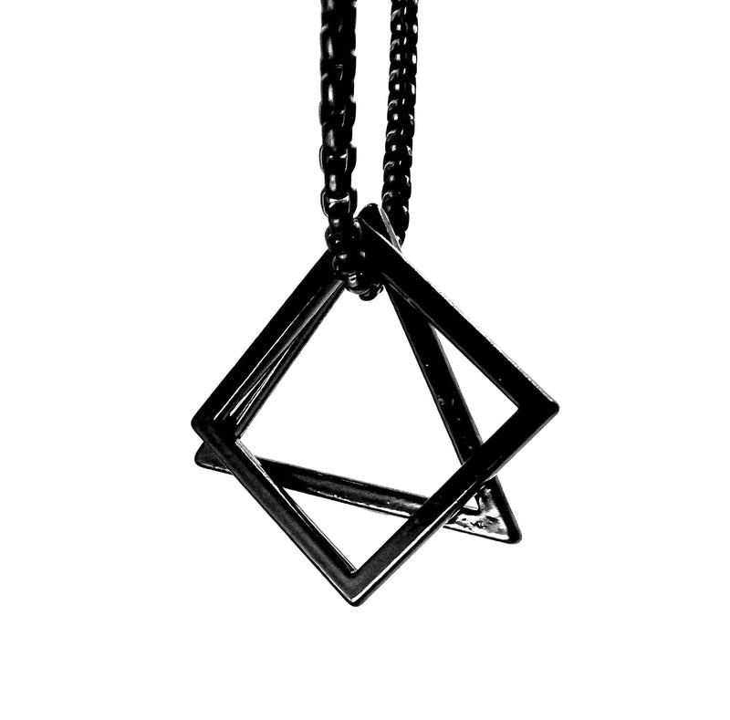 Buy Black Triangle Necklace Black Steel Triangle Geometric Necklace Modern  Jewelry Waterproof Necklace Necklace for Men by Modern Out Online in India  - Etsy