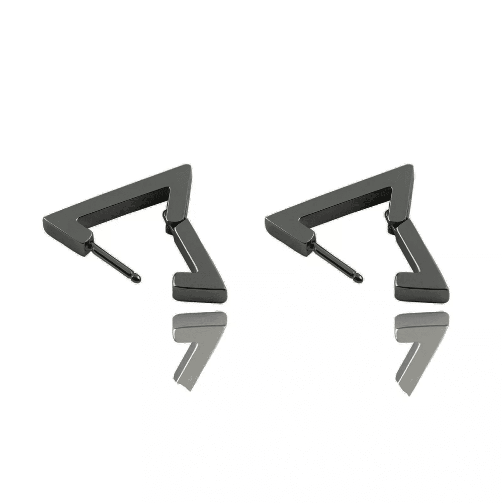 TRIANGLE HOOP - Titanium Steel Stud Earrings for Men & Boys.