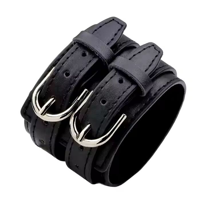 BLACK ABYSS - Genuine Braided Leather Bracelet Set for Men & Boys (8 inch)