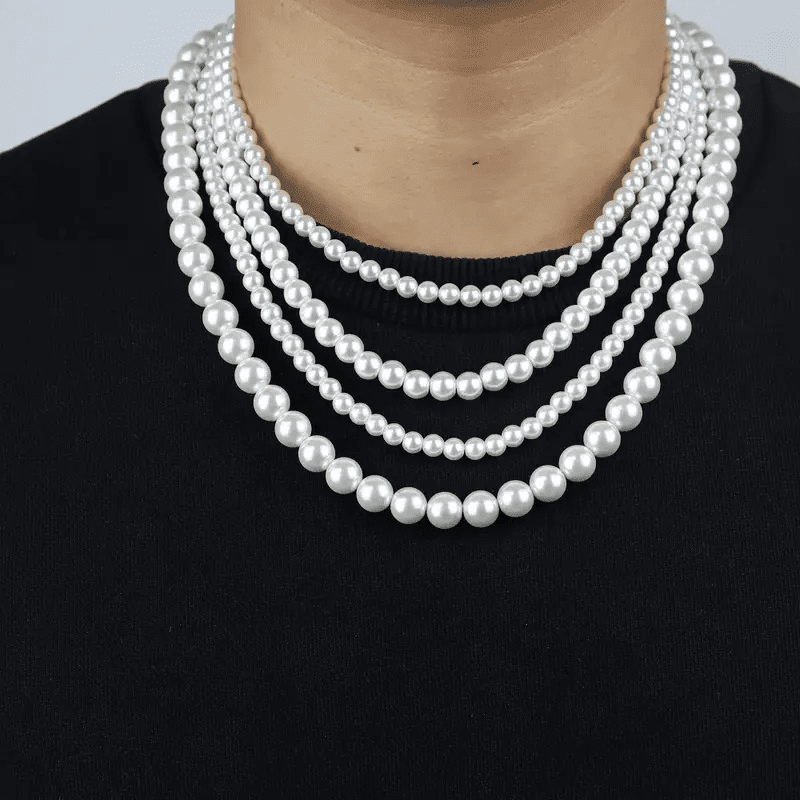 7.5-8.0mm Japanese Akoya White Choker Length Pearl Necklace- AAA Quality