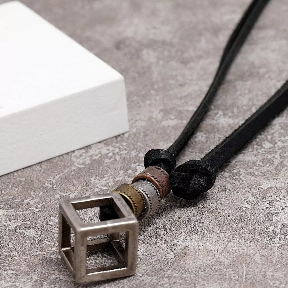 Buy M Men Style Valentine Gift Yin Yang Black And White Zinc, Metal And Leather  Pendant Necklace Chain Online at Best Prices in India - JioMart.