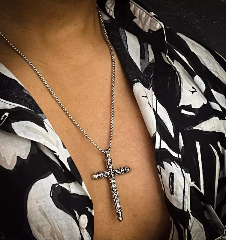 Gold-Filled Men's Crucifix Necklace, 24 inch chain | St. Patrick's Guild
