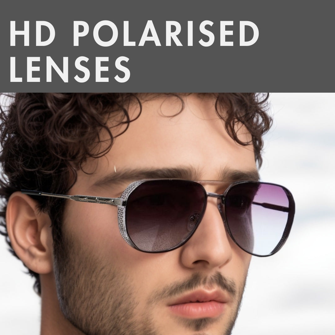 2181 Prestige Luxe -  Aviator  Style - HD Polarised Sunglasses for Men - UV400 Protection, Stainless Steel Frame