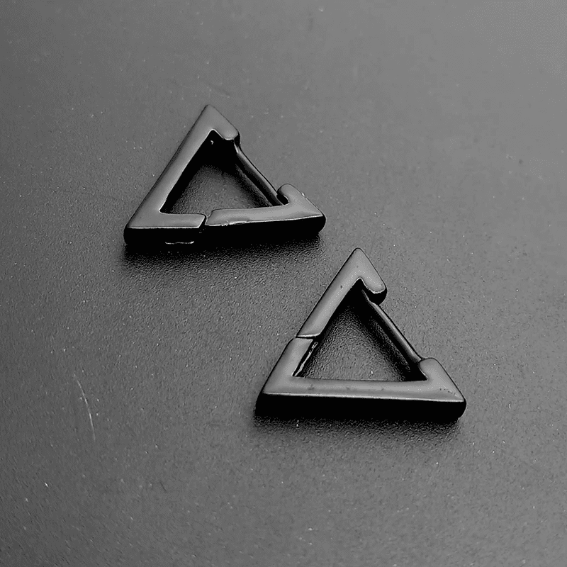 TRIANGLE HOOP - Titanium Steel Stud Earrings for Men & Boys