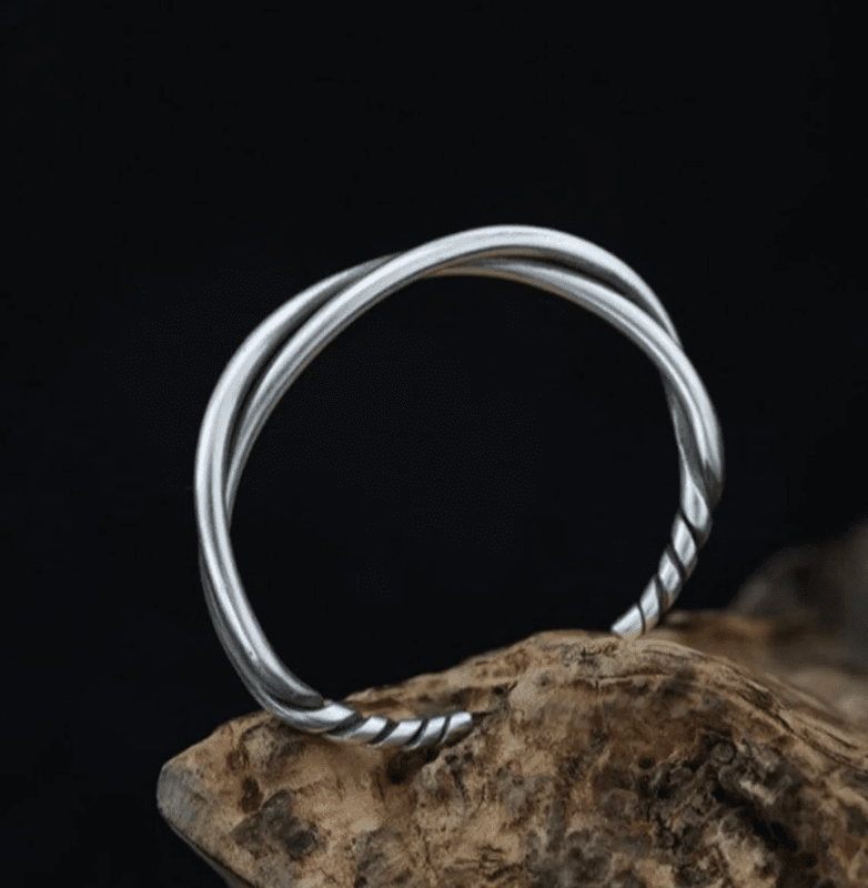 VERVE TWISTED   - "6"mm Pure Adjustable Alloy Bracelet for Men & Boys