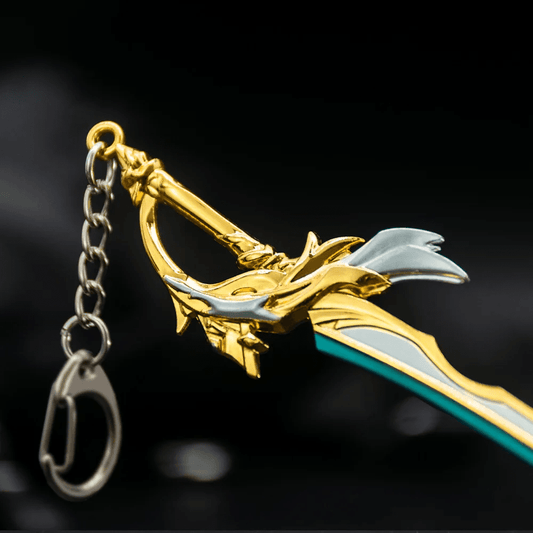 AETHERBLADE - Genshin Impact Anime Keychain | Game Xiao Cosplay Alloy Weapon Keychain for Men & Boy