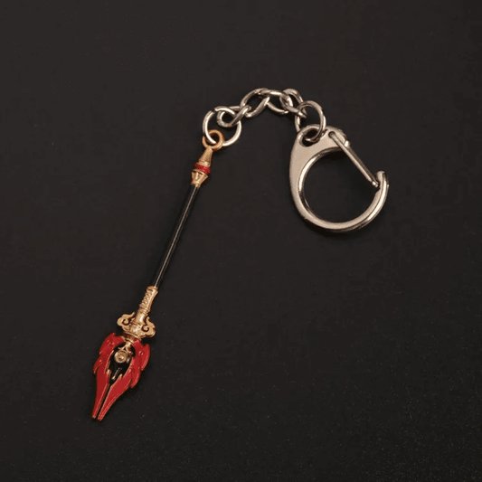 STAFF OF HOMA - Genshin Impact Anime Keychain | Game Xiao Cosplay Alloy Weapon Keychain for Men & Boy