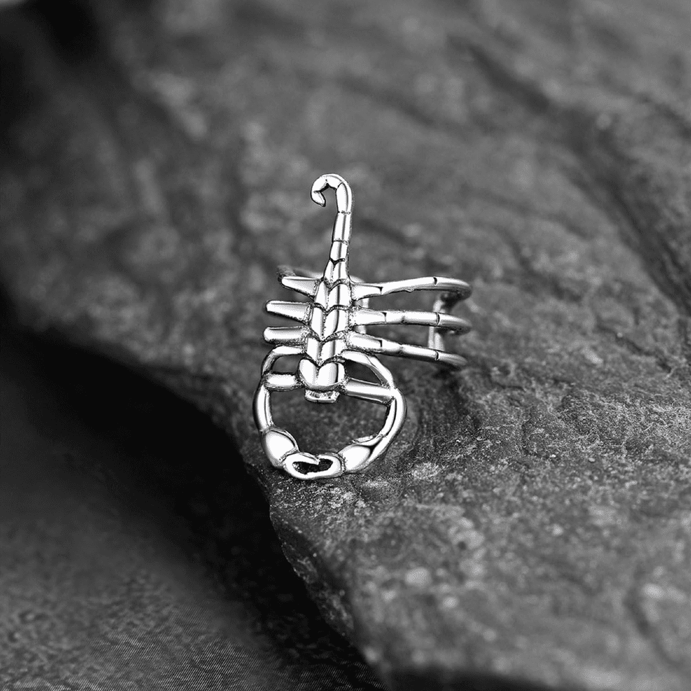 SCORPION STINGER - Non Piercing Earring – Pure Stainless Steel for Men and Boys