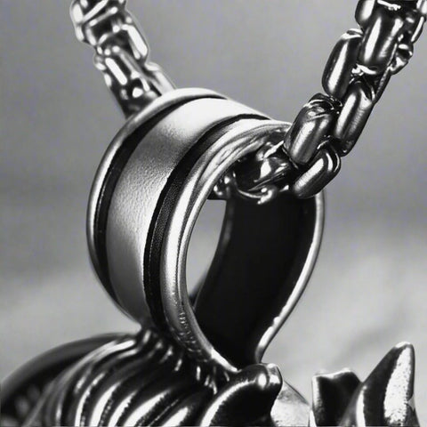 SHIVA SOUL - Pure Vintage Pure Steel Pendant with 24inch Round Box Chain for Men & Boys