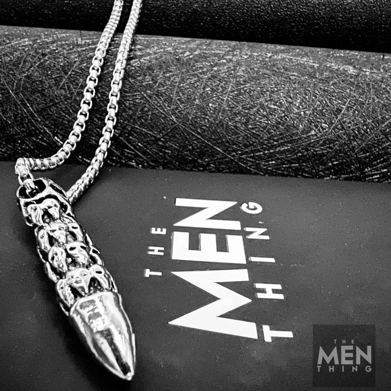 925 Sterling Silver Necklace|Men's 925 Sterling Silver Necklace|Bullet  Pendant Accessories|Classic Jewelry Party Gift-Aliexpress
