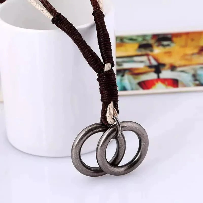 4/6/8mm Black Rope Leather Cord Necklace Stainless Steel Magnetic Clasp  16