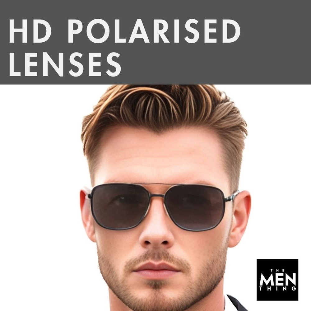 33155 - GRAPHITE LUXE - HD Polarised Sunglasses for Men - UV400 Protection, Stainless Steel Frame