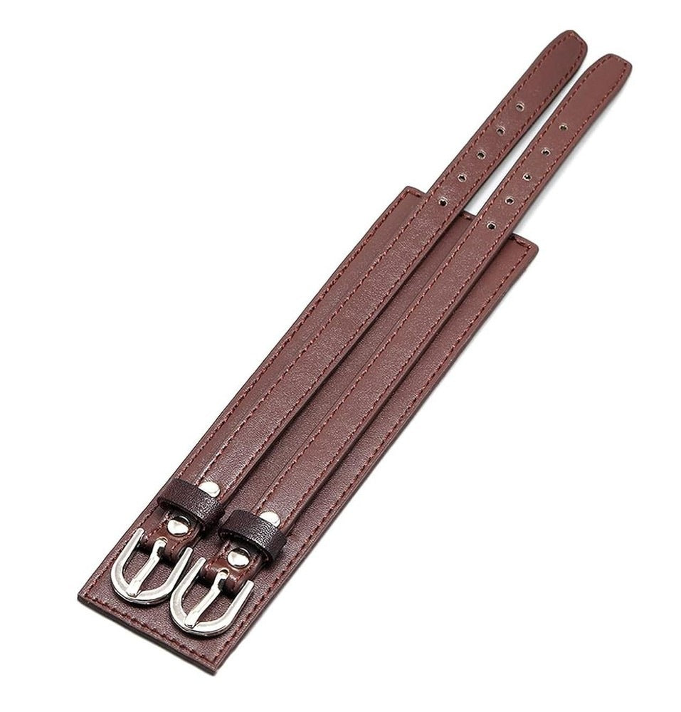 DUSKFANG STRAP BROWN - Genuine Braided Leather Bracelet Set for Men & Boys (8 inch)