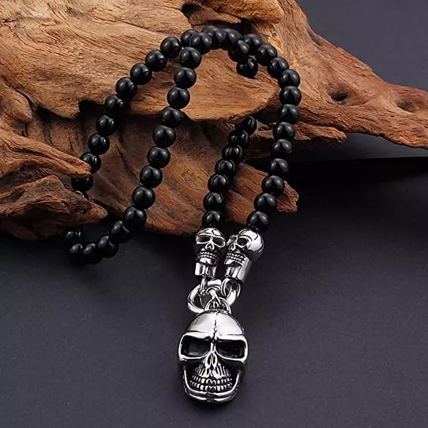 Evil Demon Horn Skull Pendant Necklace - Men Gothic Jewelry Stainless Steel  Devil Punk Gift - Walmart.ca