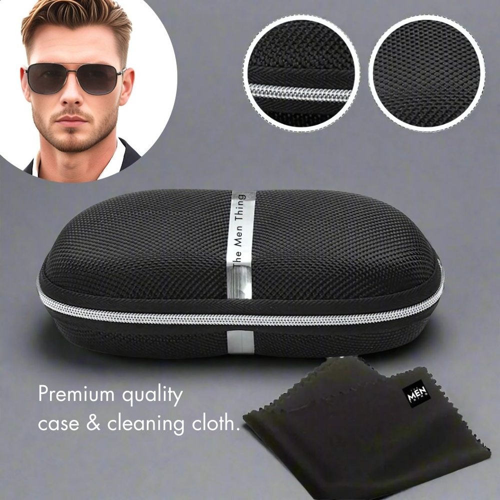 33155 - GRAPHITE LUXE - HD Polarised Sunglasses for Men - UV400 Protection, Stainless Steel Frame