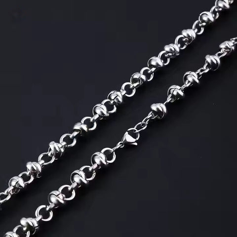 ELARION - 8mm Chain Pure Stainless Steel 23inch for Men & Boys