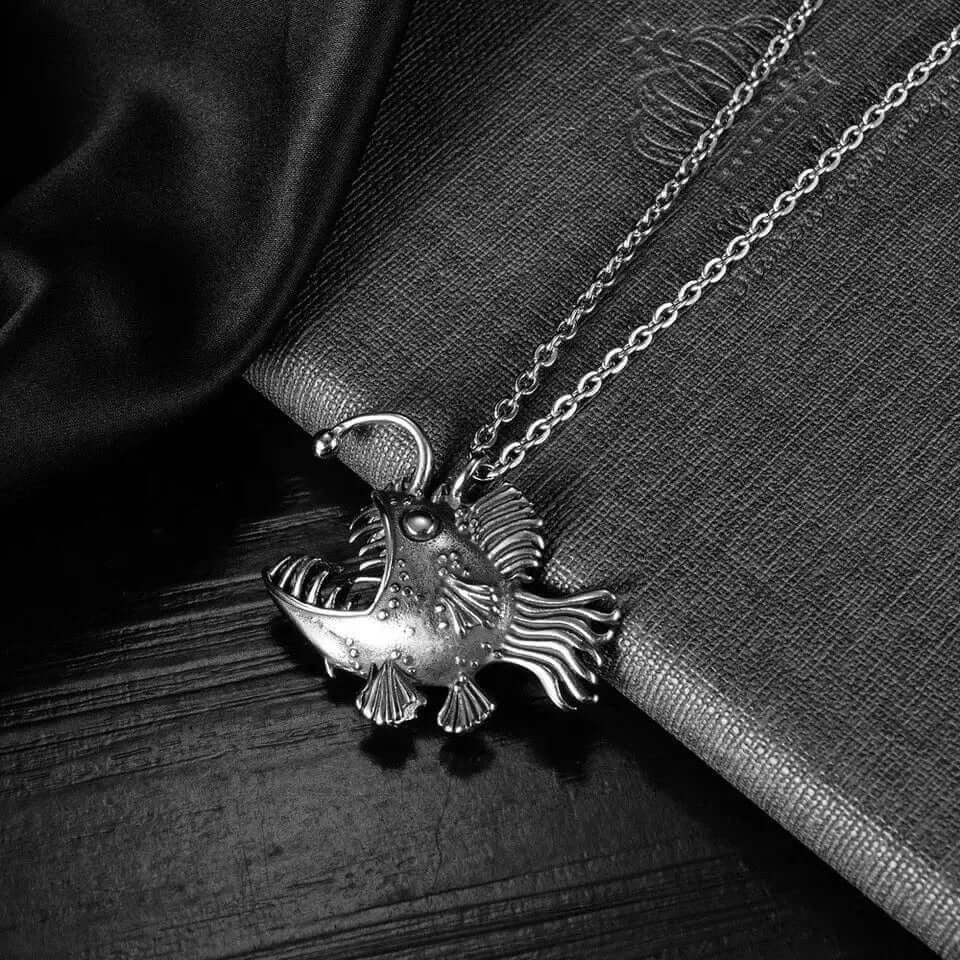 Mens fish deals pendant necklace