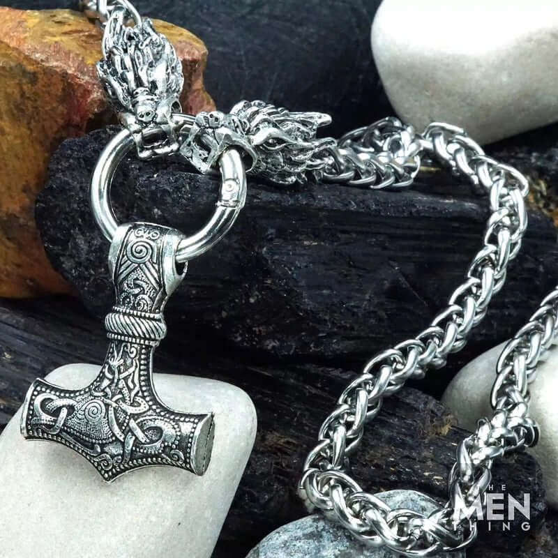 Thor's hammer hot sale mens necklace