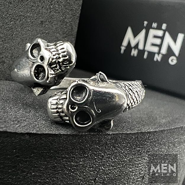 Grimhug - Alloy Adjustable Vintage Ring American Trending Style For Men & Boys