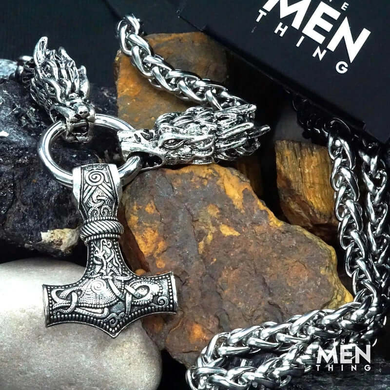 Stainless steel mjolnir pendant clearance