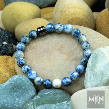 Laguna Blue Beaded Bracelet, mens bracelet, stone beads, mens fashion accessories, sold bracelet