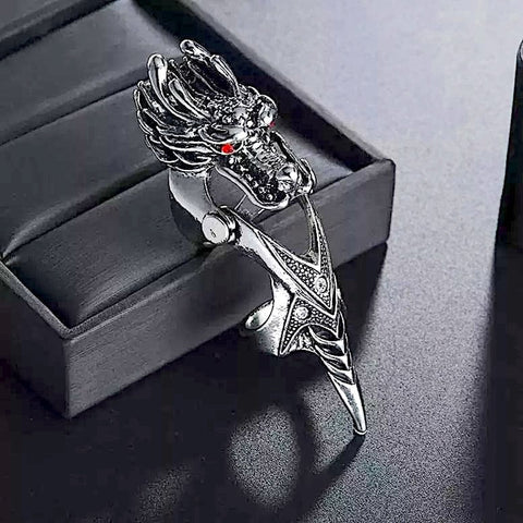 REDEYEGON - Gothic Adjustable Knuckle Joint Full Finger Ring for Men & Boys