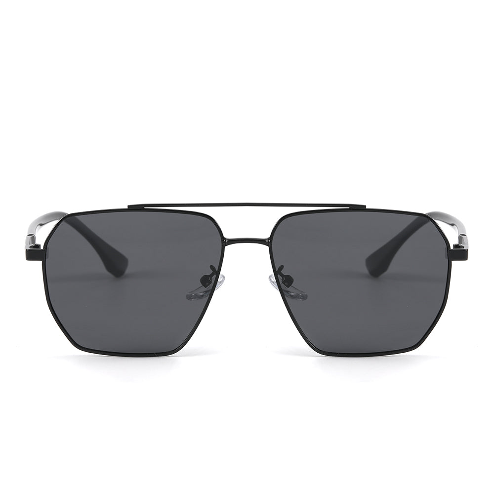 J3337- SPECTRA NOIR- HD Polarised Sunglasses for Men - UV400 Protection, Stainless Steel Frame - Black Frame with Black Lens