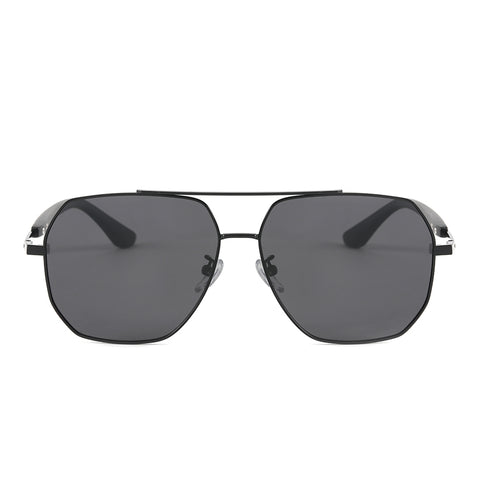 J3354 - NOVA SHADE - HD Polarised Sunglasses for Men - UV400 Protection, Stainless Steel Frame - Black Frame with Black Lens