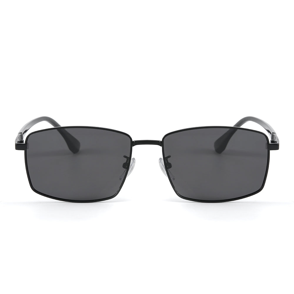 J3351 - MISTY NOIR - HD Polarised Sunglasses for Men - UV400 Protection, Stainless Steel Frame - Black Frame with Black Lens