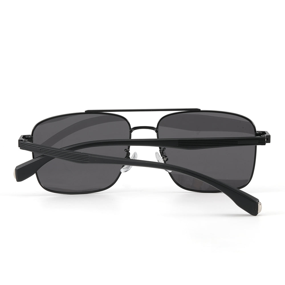 J3293 - GLACIER LUXE - HD Polarised Sunglasses for Men - UV400 Protection, Stainless Steel Frame - Black Lenses