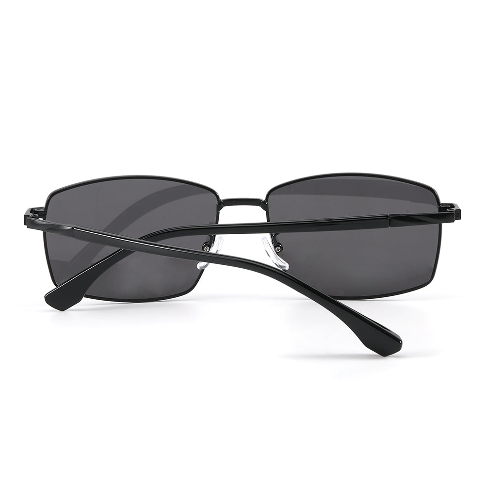 J3351 - MISTY NOIR - HD Polarised Sunglasses for Men - UV400 Protection, Stainless Steel Frame - Black Frame with Black Lens