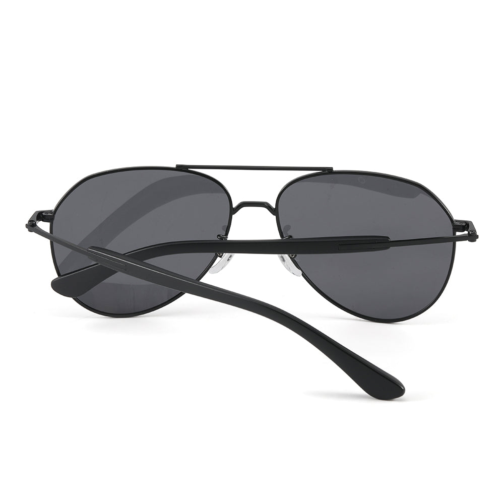 J3338 - SLATE SOAR - HD Polarised Sunglasses for Men - UV400 Protection, Stainless Steel Frame - Black Frame with Black Lens