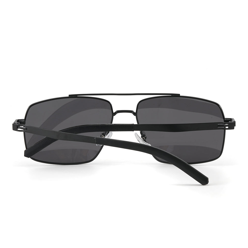 J3348 - VORTEX SHADE - HD Polarised Sunglasses for Men - UV400 Protection, Stainless Steel Frame - Black Frame with Black Lens