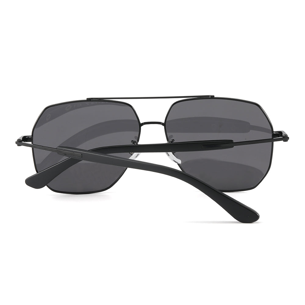 J3354 - NOVA SHADE - HD Polarised Sunglasses for Men - UV400 Protection, Stainless Steel Frame - Black Frame with Black Lens