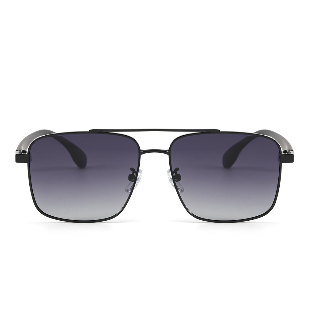 J3293 - GLACIER LUXE - HD Polarised Sunglasses for Men - UV400 Protection, Stainless Steel Frame - Gradient Grey Lenses