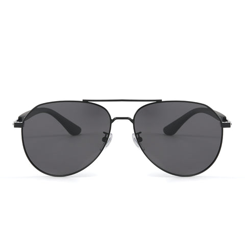 J3338 - SLATE SOAR - HD Polarised Sunglasses for Men - UV400 Protection, Stainless Steel Frame - Black Frame with Gradient Grey Lens