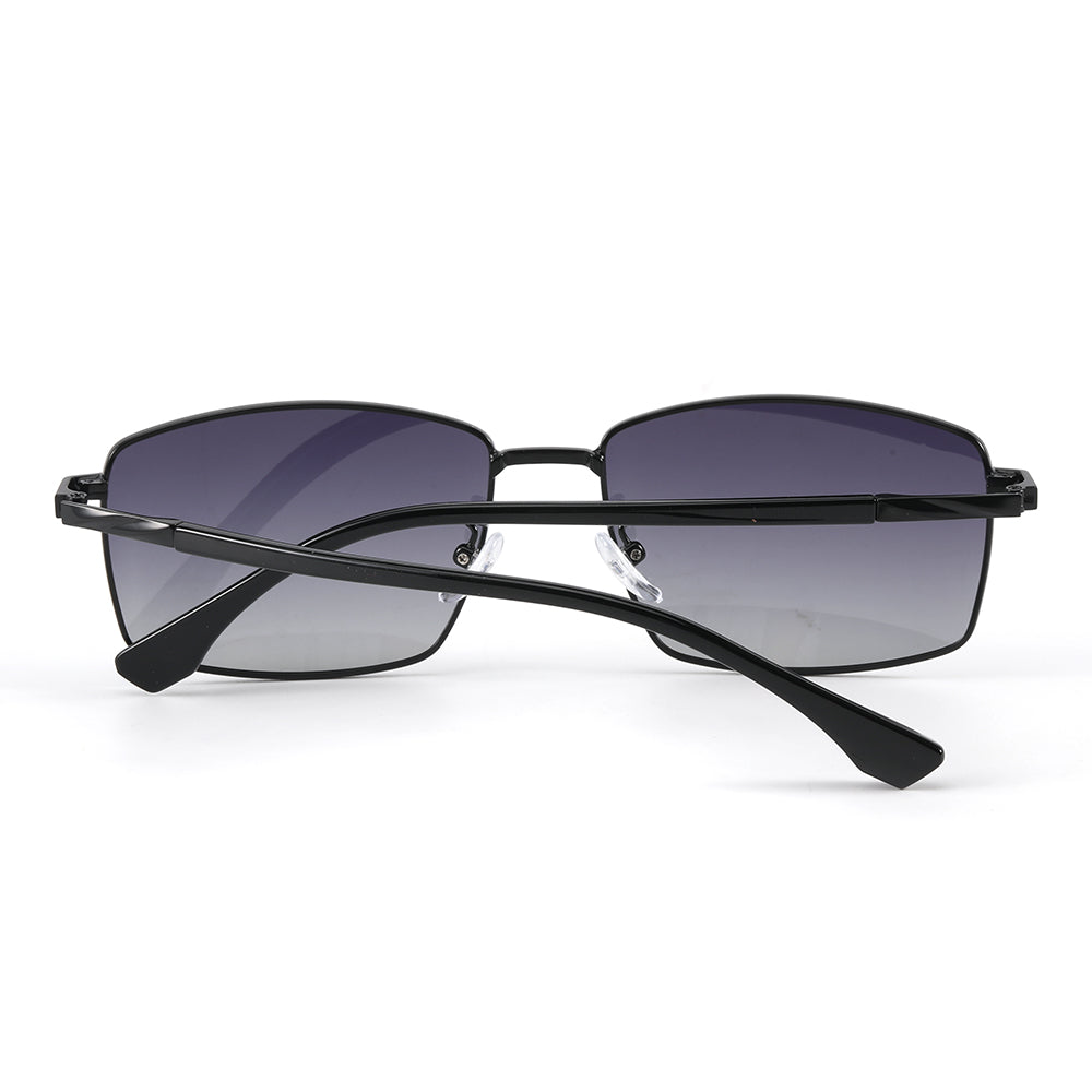 J3351 - MISTY NOIR - HD Polarised Sunglasses for Men - UV400 Protection, Stainless Steel Frame - Black Frame with Gradient Lens