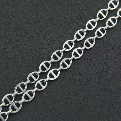 CAELION - 8mm Chain Pure Stainless Steel 23inch for Men & Boys