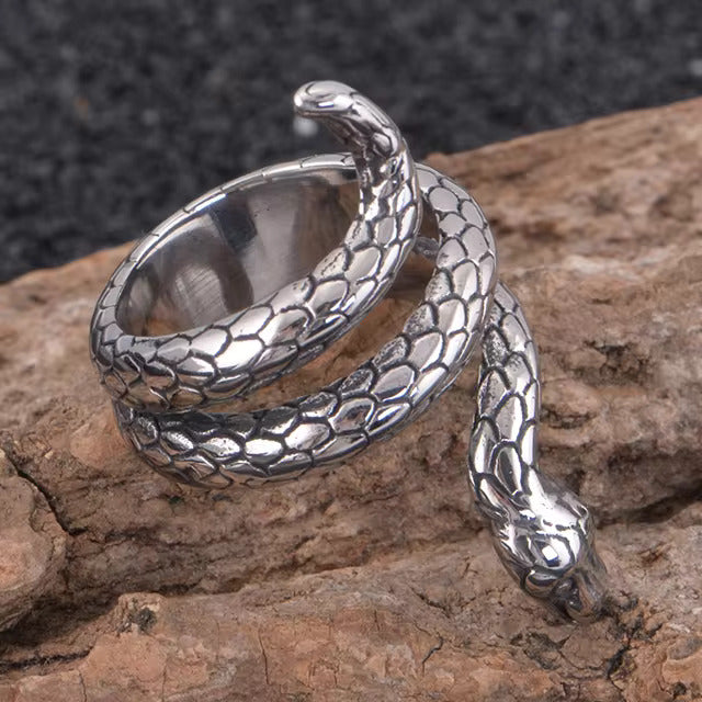 SERPENTINE Titanium Steel Ring for Men and Boys