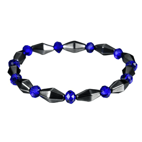 CONE SHAPE BLUE  - Beads Bracelet with Natural Stone - 