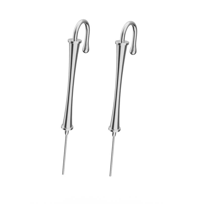 WHIMSY - Pure Titanium Steel Ear Crawler Hook Pin Cuff Earrings for Men & Boys