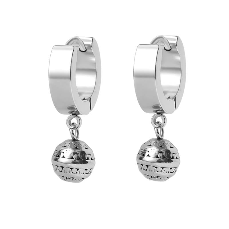 ORBELLE - Titanium Steel Hoop Earrings for Men & Boys