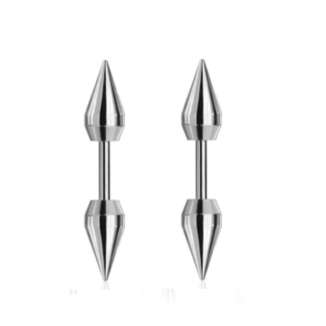 ROUND ARROW  - Pure Titanium Steel Ear Hoop Earrings for Men & Boys