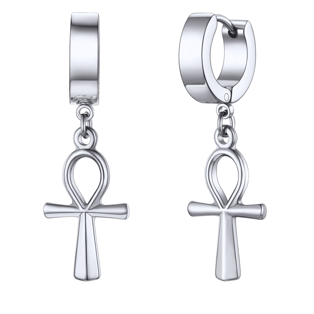 ANKRYX SILVER - Titanium Steel Stud Earrings for Men & Boys