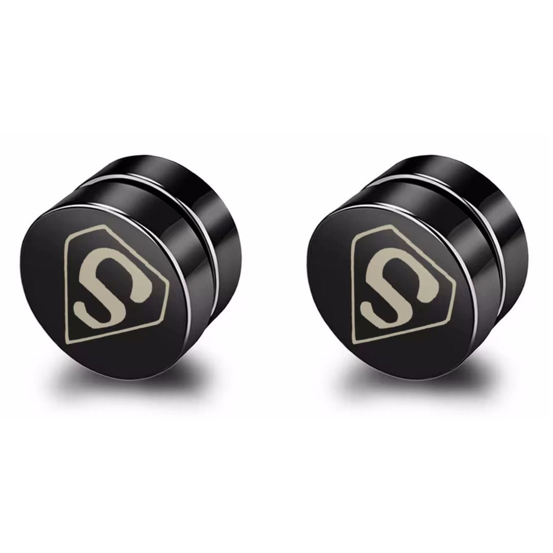 KRYPTONIAN - Magnetic Non-Piercing Pure Titanium Steel Studs Earrings for Men & Boys