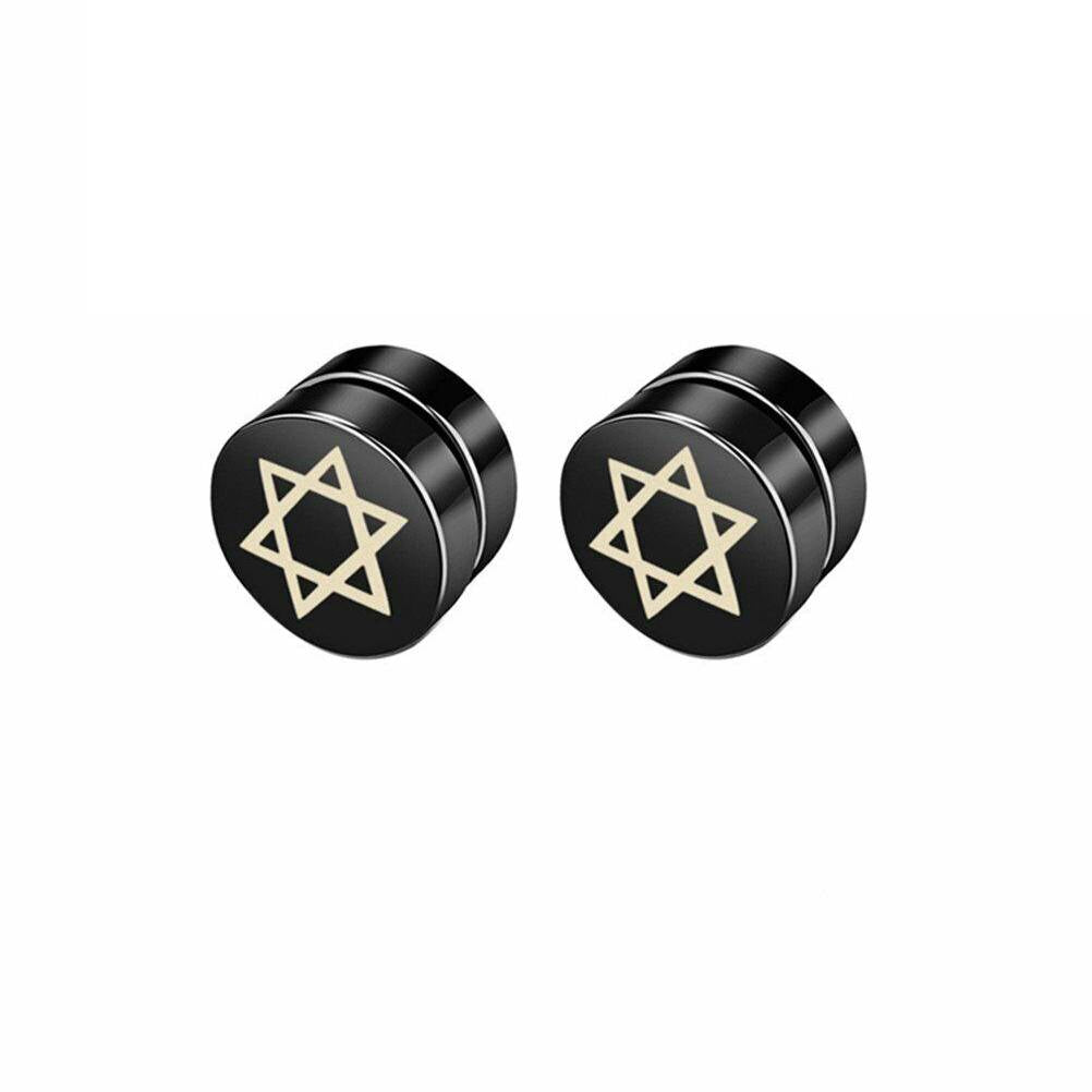 MAGEN - Magnetic Non-Piercing Pure Titanium Steel Studs Earrings for Men & Boys